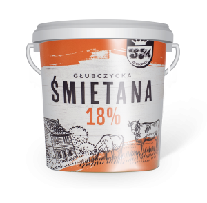 Śmietana głubczycka 18% 5 kg /11 kg